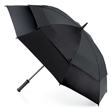 S669-01 Мужской зонт гольфер с двойным куполом, черный, механика, Stormshield, Fulton