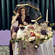 L041-013 Прозрачный женский зонт трость с полосой золотого цвета, механика, Birdcage, Fulton