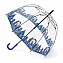 L042-3042 Прозрачный женский зонт трость «Лондон», механика, Birdcage, Fulton