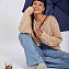 L916-4246 Женский легкий зонт с карбоновыми спицами "Пушистые друзья", механика, Aerolite, Fulton