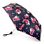 L501-3849 Компактный, легкий женский зонт «Трио роз», механика, Tiny, Fulton