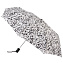 J346-2298 Женский зонт «Цветы» в черно-белой гамме, автомат, open&close, Fulton