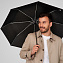 G819-01 Плоский черный мужской зонт, автомат, OpenClose-17, Fulton