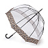L866-4037 Женский прозрачный зонт трость «Леопард», механика, Birdcage, Fulton