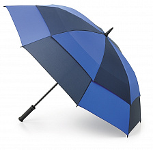 S669-2167 Мужской зонт гольфер с двойным куполом «Голубой-синий», механика, Stormshield, Fulton