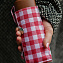 L501-4607 Red Gingham (Красная клетка) Зонт женский механика Fulton