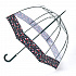 L866-4277 Женский прозрачный зонт трость «Любящие Сердца», механика, Birdcage, Fulton