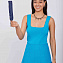 L891-033 Женский легкий зонт с карбоновыми спицами "Синий", механика, Aerolite, Fulton