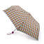 L553-3371 Изящный и легкий зонт «Клетка», механика, Superslim, Fulton