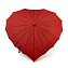L927-024 Red (Сердце) Зонт женский трость Fulton