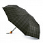 G868-3559 Классический складной мужской зонт с большим куполом "Серая клетка", механика, Hackney, Fulton