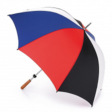 S652-1780 зонт гольфер «Черный-красный-синий-белый», механика, Fairway, Fulton