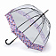 L866-4028 Женский прозрачный зонт трость «Цветок», механика, Birdcage, Fulton