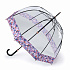 L866-4028 Женский прозрачный зонт трость «Цветок», механика, Birdcage, Fulton