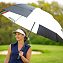 S919-4258 Мужской зонт гольфер с двойным куполом "Полоса", механика, Stormshield, Fulton