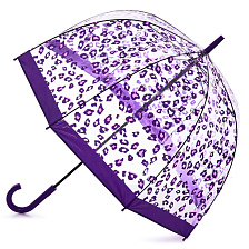 L042-4426 PurpleLeopard (Фиолетовый леопард) Зонт женский трость Fulton