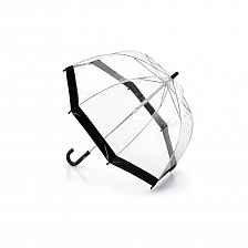 C603-01 Прозрачный детский зонт с окантовкой черного цвета, Механика, Funbrella, Fulton
