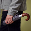 G818-1682 Элегантный мужской зонт, серый в тонкую полоску, автомат, Chelsea, Fulton