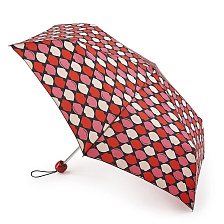 L718-3004 Легкий изящный зонт «Губы», механика, Lulu Guinness, Superslim, Fulton