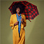 L450-3810 Женский зонт с большим куполом «Рояль Стюарт», механика, Stowaway Deluxe, Fulton