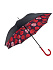 L754-4427 FloatingRoses (Красные розы) Зонт женский трость Fulton