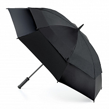 S669-01 Мужской зонт гольфер с двойным куполом, черный, механика, Stormshield, Fulton