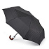 G818-2162 Стильный мужской зонт, черный в тонкую светлую полоску, автомат, Chelsea, Fulton