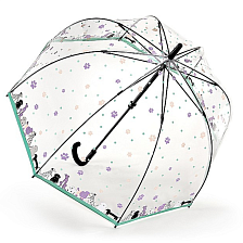 L042-4254 Женский прозрачный зонт трость «Собаки», механика, Birdcage, Fulton