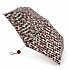 L718-3554 Легкий дизайнерский женский зонт «Диагональ губ», механика, Lulu Guinness, Superslim, Fulton