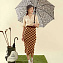 S912-01 Женский зонт гольфер,"Леопард", механика, Fairway Ladies, Fulton